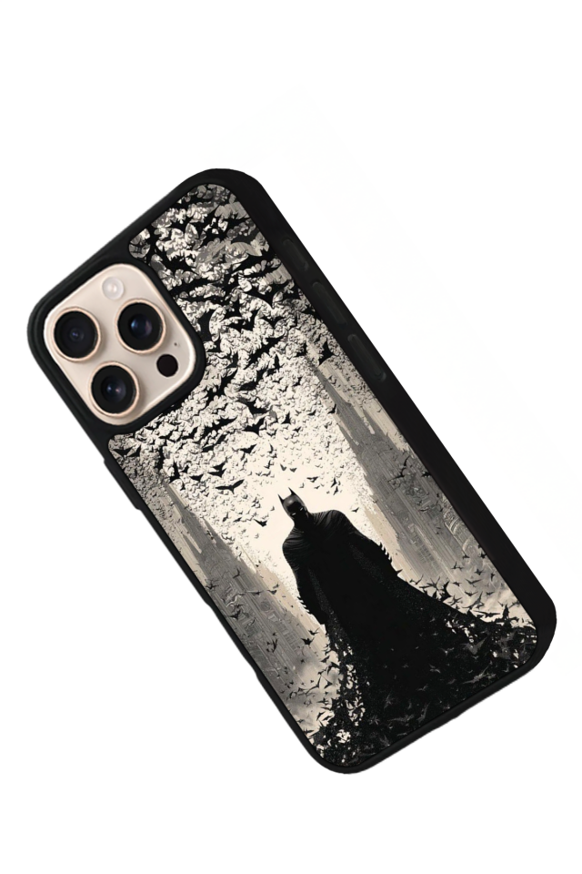 iPhone 16 Pro Uyumlu Batman Tasarımlı Glossy Premium Kılıf