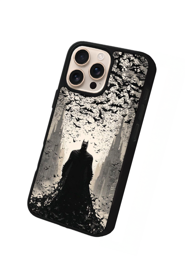 iPhone 16 Pro Uyumlu Batman Tasarımlı Glossy Premium Kılıf