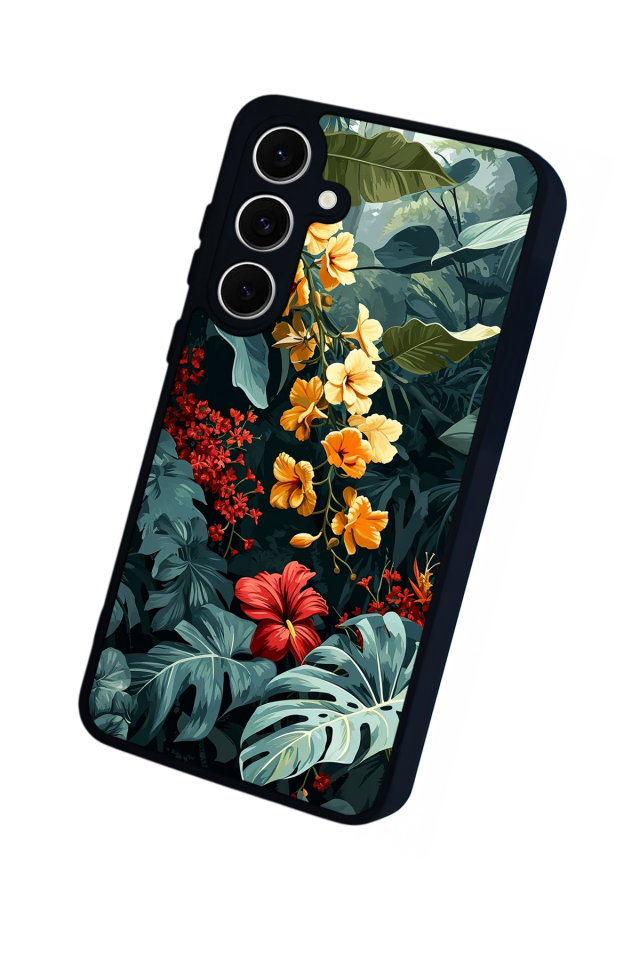 Samsung Galaxy S24 FE Uyumlu Botanik Tasarımlı Glossy Premium Kılıf