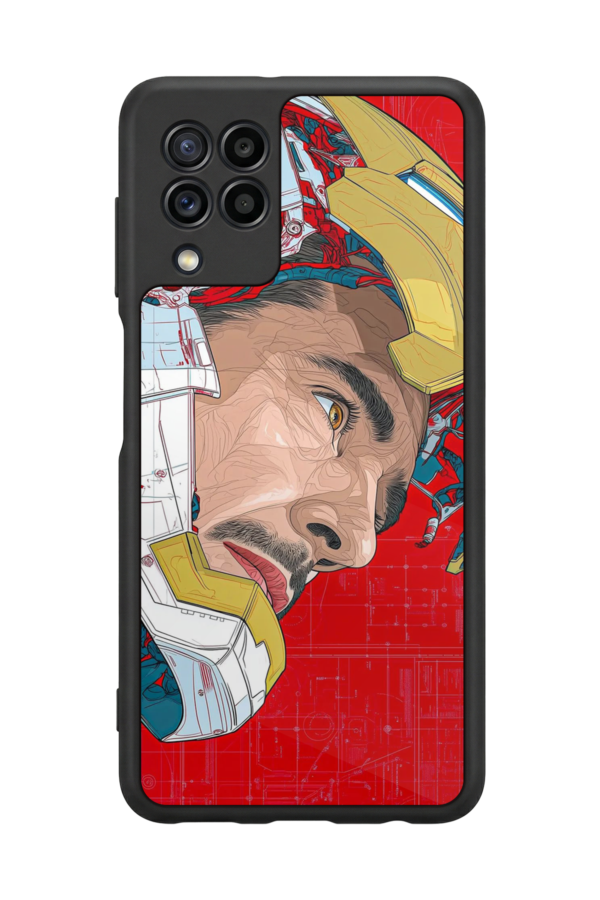 Samsung Galaxy M22 Uyumlu Iron Man ( Demir Adam ) Tasarımlı Glossy Premium Kılıf