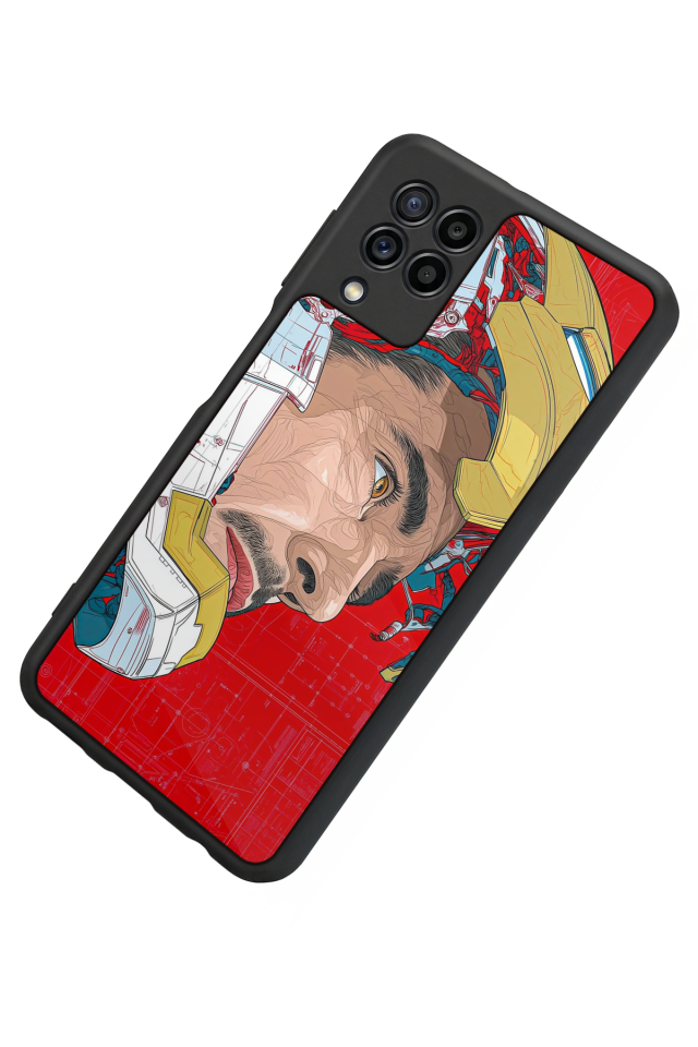Samsung Galaxy M22 Uyumlu Iron Man ( Demir Adam ) Tasarımlı Glossy Premium Kılıf