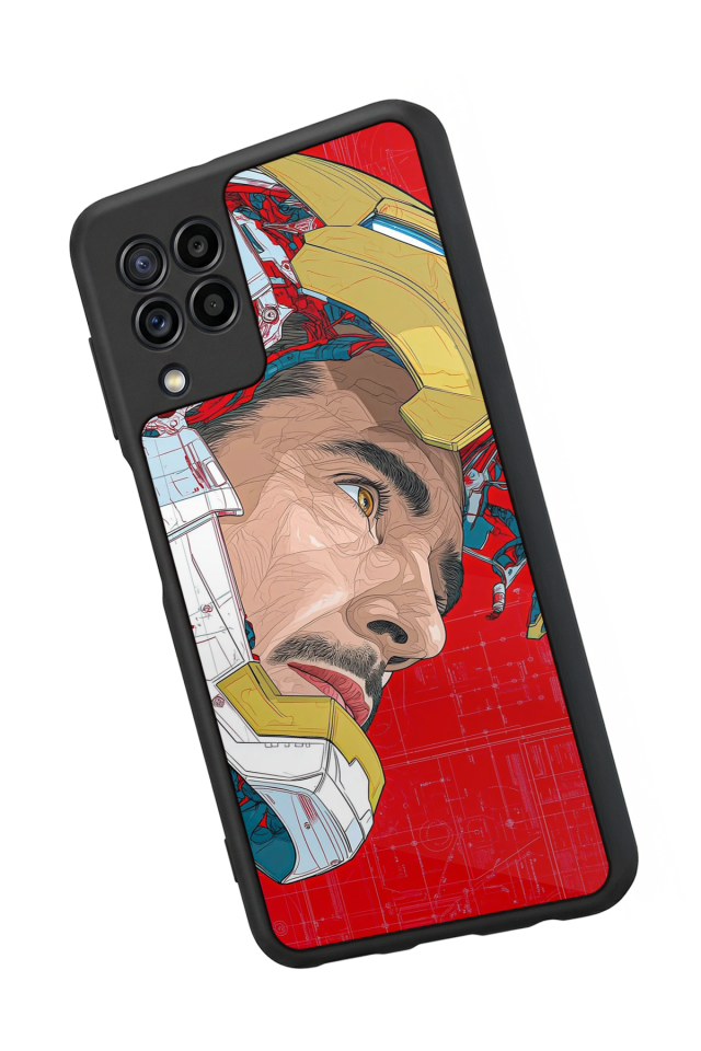Samsung Galaxy M22 Uyumlu Iron Man ( Demir Adam ) Tasarımlı Glossy Premium Kılıf