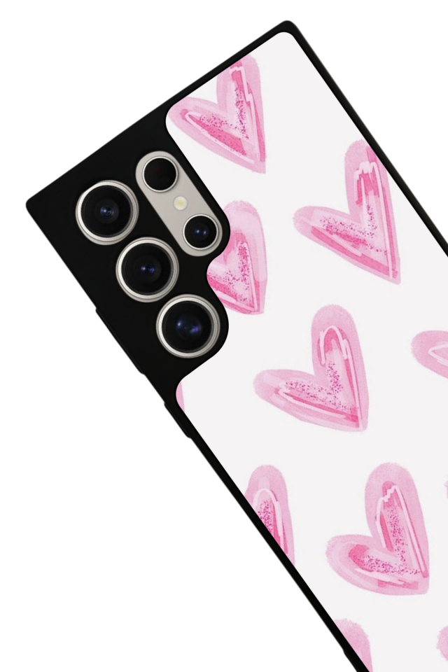 Samsung Galaxy S24 Ultra Uyumlu Kalp Love Tasarımlı Glossy Premium Kılıf