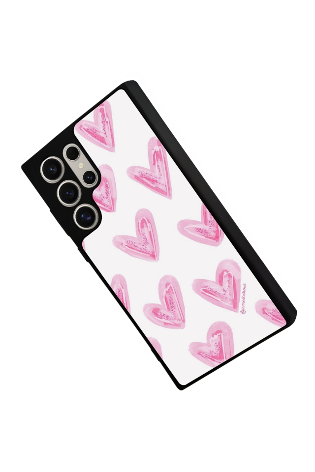 Samsung Galaxy S24 Ultra Uyumlu Kalp Love Tasarımlı Glossy Premium Kılıf