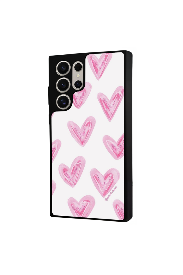 Samsung Galaxy S24 Ultra Uyumlu Kalp Love Tasarımlı Glossy Premium Kılıf