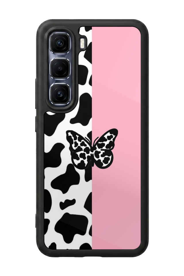 Infinix Hot 60 Pro Plus Uyumlu Kelebek Tasarımlı Glossy Premium Kılıf