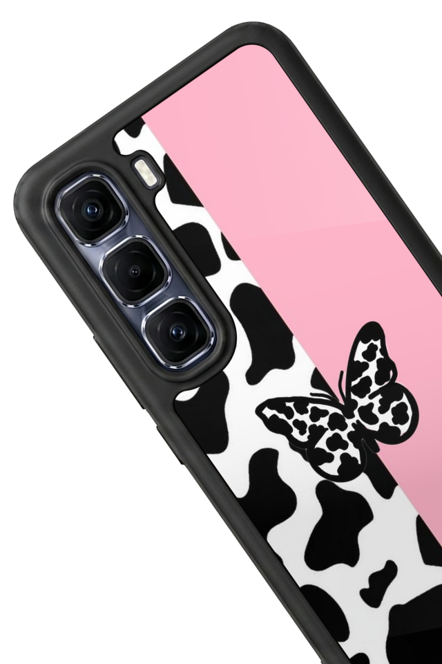 Infinix Hot 60 Pro Plus Uyumlu Kelebek Tasarımlı Glossy Premium Kılıf