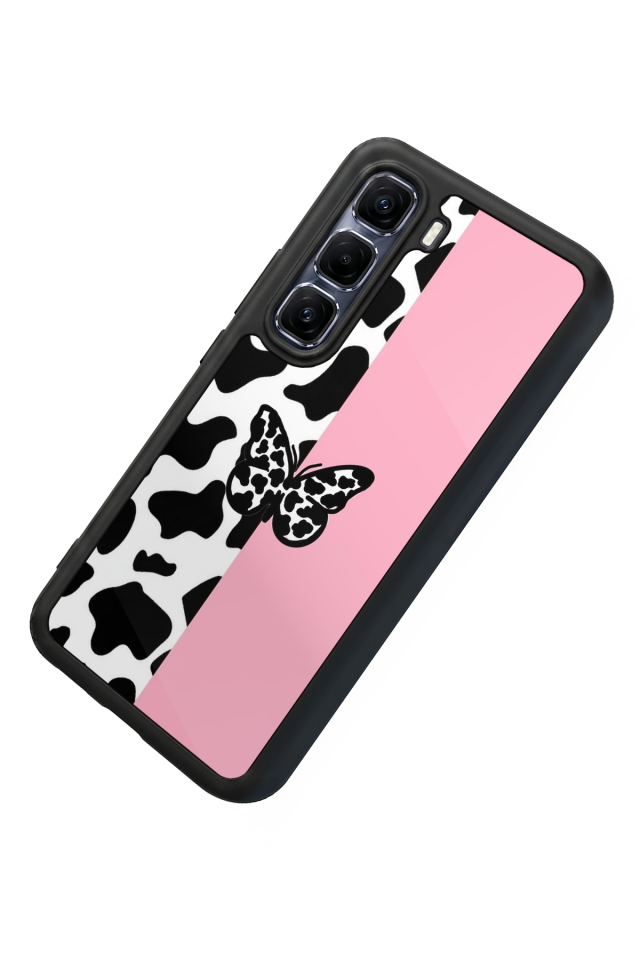Infinix Hot 60 Pro Plus Uyumlu Kelebek Tasarımlı Glossy Premium Kılıf