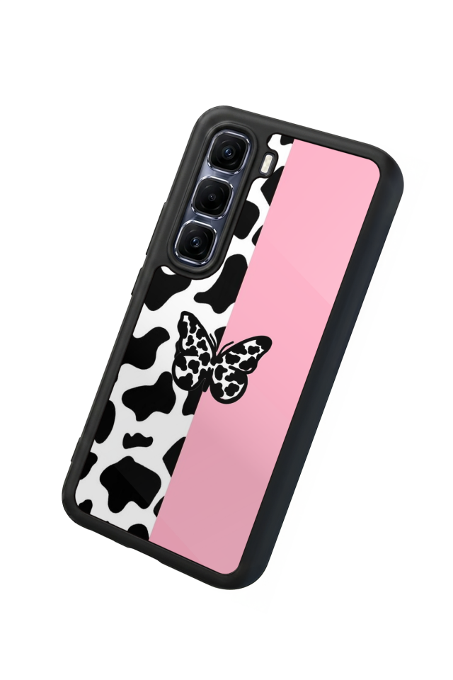 Infinix Hot 60 Pro Plus Uyumlu Kelebek Tasarımlı Glossy Premium Kılıf