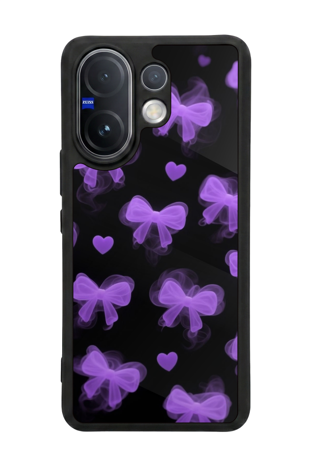 Vivo V60 Uyumlu Kurdele Tasarımlı Glossy Premium Kılıf