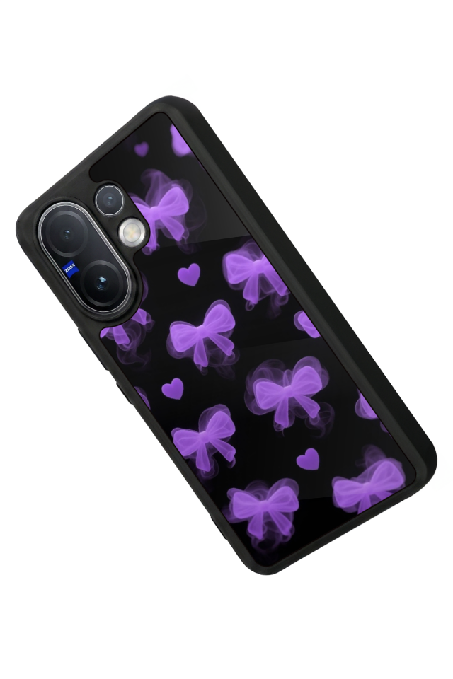 Vivo V60 Uyumlu Kurdele Tasarımlı Glossy Premium Kılıf