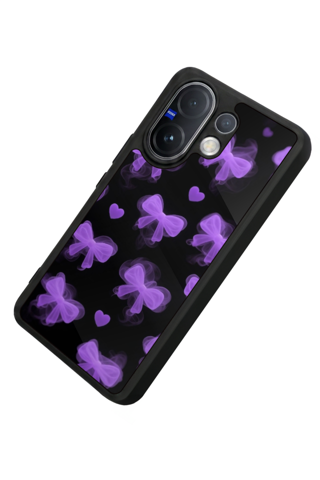 Vivo V60 Uyumlu Kurdele Tasarımlı Glossy Premium Kılıf
