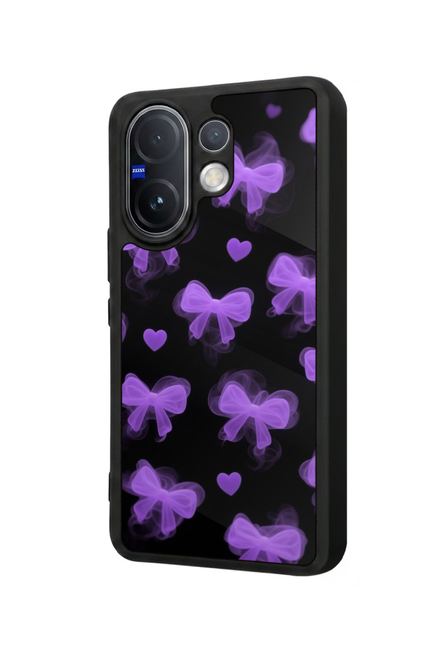 Vivo V60 Uyumlu Kurdele Tasarımlı Glossy Premium Kılıf