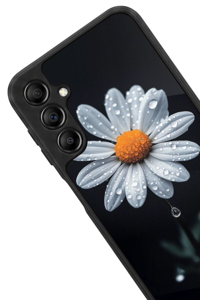 Samsung Galaxy A14 Uyumlu Papatya Tasarımlı Glossy Premium Kılıf