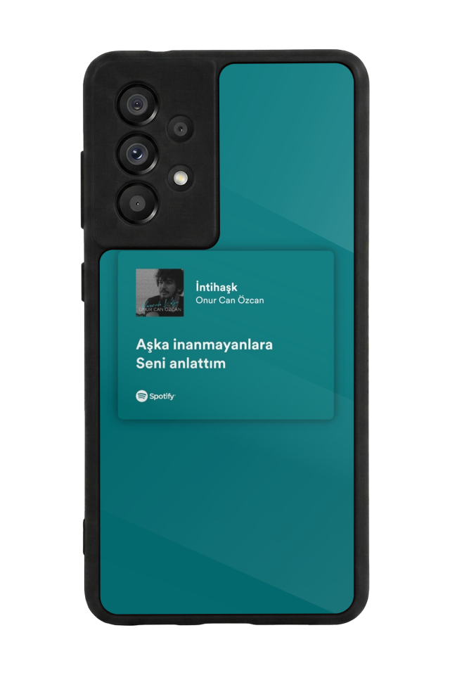 Samsung Galaxy A73 Uyumlu Sarki Sozleri Tasarımlı Glossy Premium Kılıf