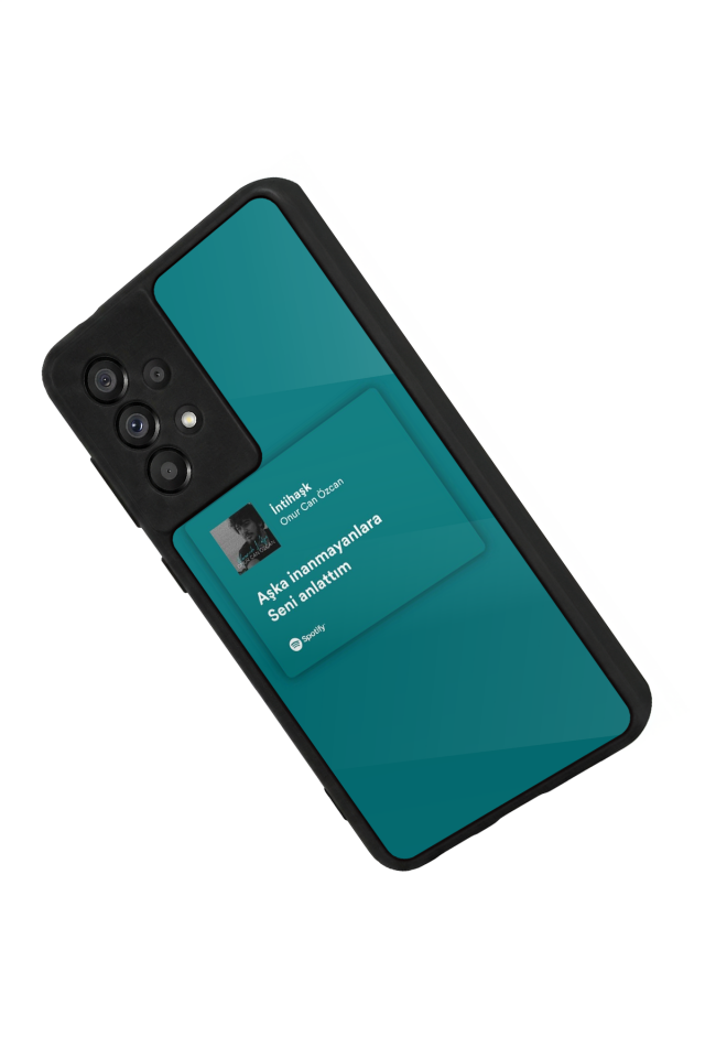 Samsung Galaxy A73 Uyumlu Sarki Sozleri Tasarımlı Glossy Premium Kılıf
