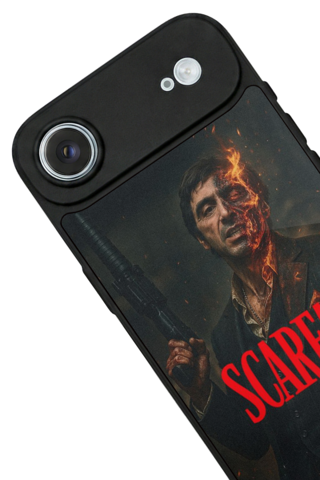 iPhone 17 Air Uyumlu Scarface Tasarımlı Glossy Premium Kılıf