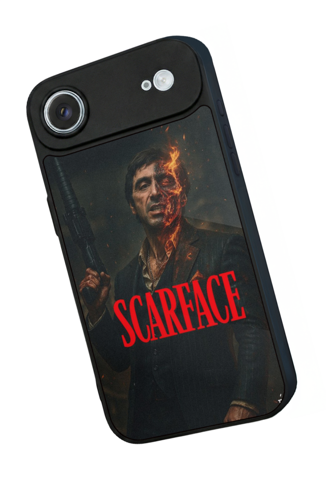 iPhone 17 Air Uyumlu Scarface Tasarımlı Glossy Premium Kılıf