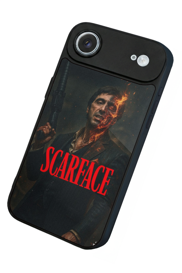 iPhone 17 Air Uyumlu Scarface Tasarımlı Glossy Premium Kılıf