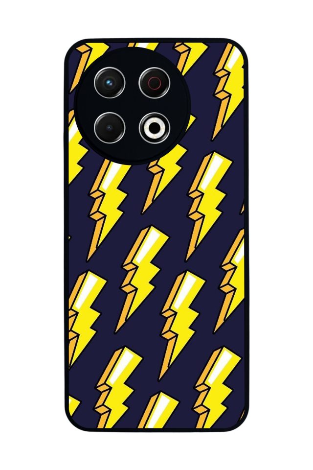 Tecno Spark 30 Pro Uyumlu Simsek Tasarımlı Glossy Premium Kılıf