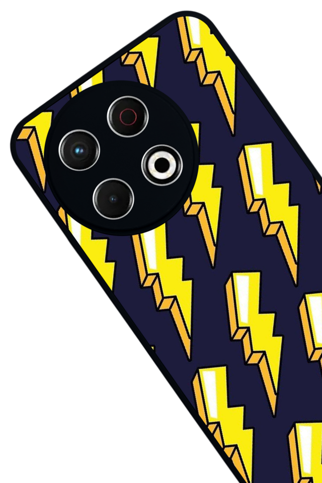 Tecno Spark 30 Pro Uyumlu Simsek Tasarımlı Glossy Premium Kılıf