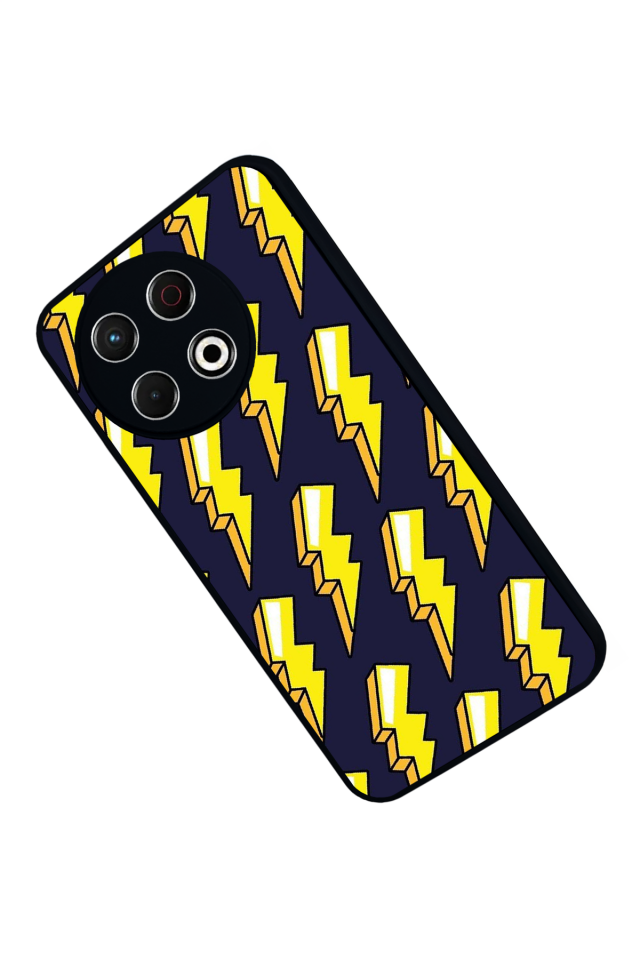 Tecno Spark 30 Pro Uyumlu Simsek Tasarımlı Glossy Premium Kılıf