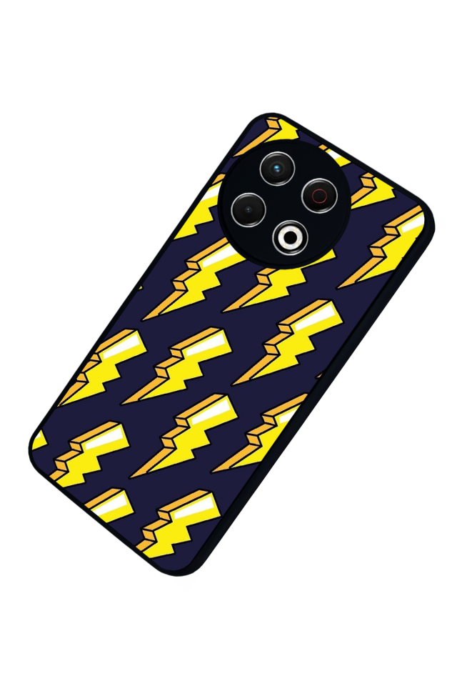 Tecno Spark 30 Pro Uyumlu Simsek Tasarımlı Glossy Premium Kılıf