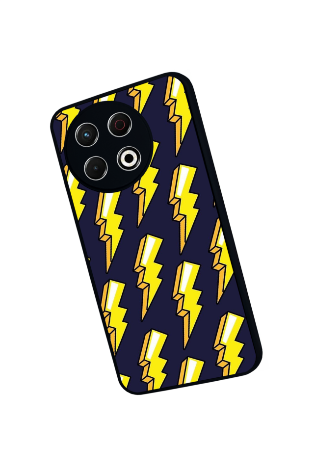 Tecno Spark 30 Pro Uyumlu Simsek Tasarımlı Glossy Premium Kılıf