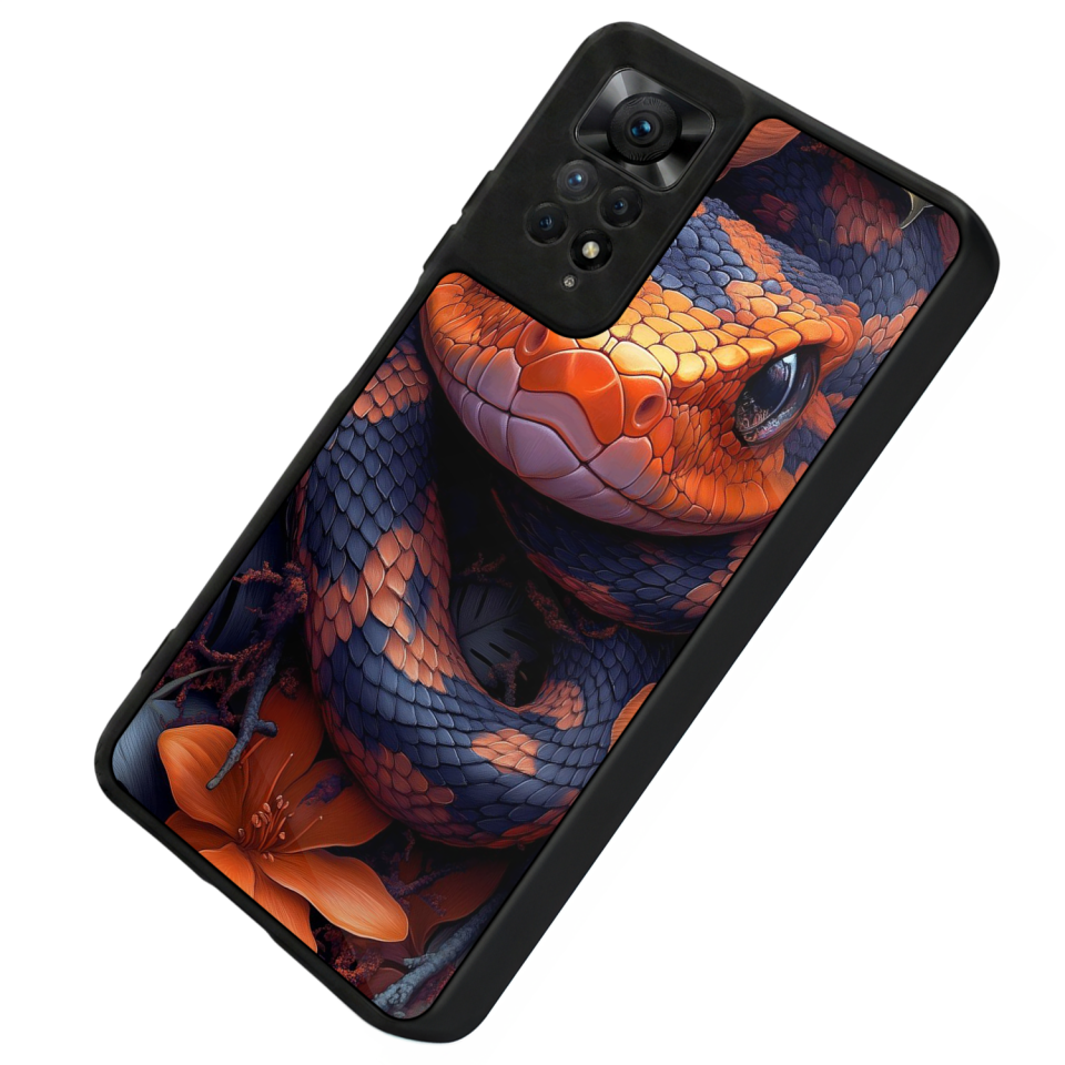 Xiaomi Redmi Note 11 Pro Uyumlu Yılan Tasarımlı Glossy Premium Kılıf