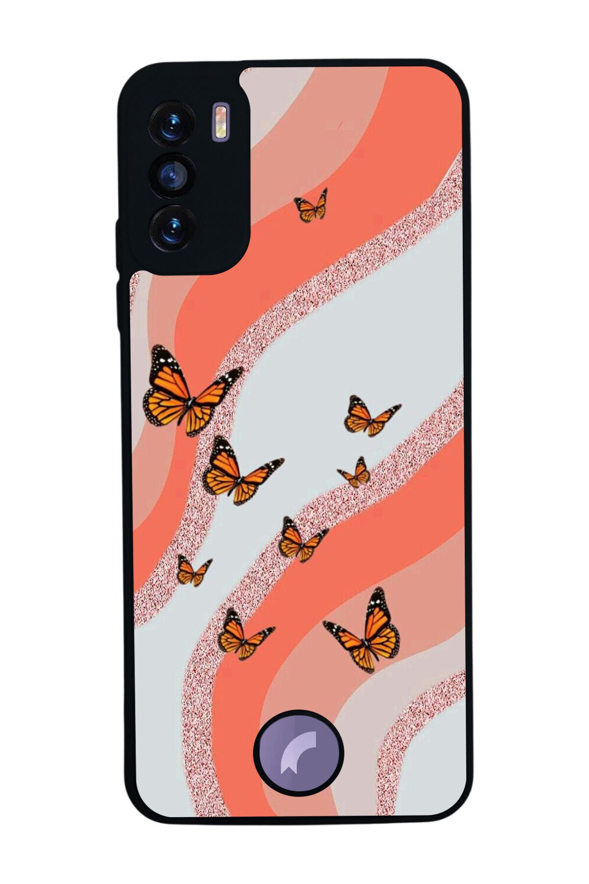 Reeder S19 Max Pro S Uyumlu Kelebek Tasarımlı Glossy Premium Kılıf