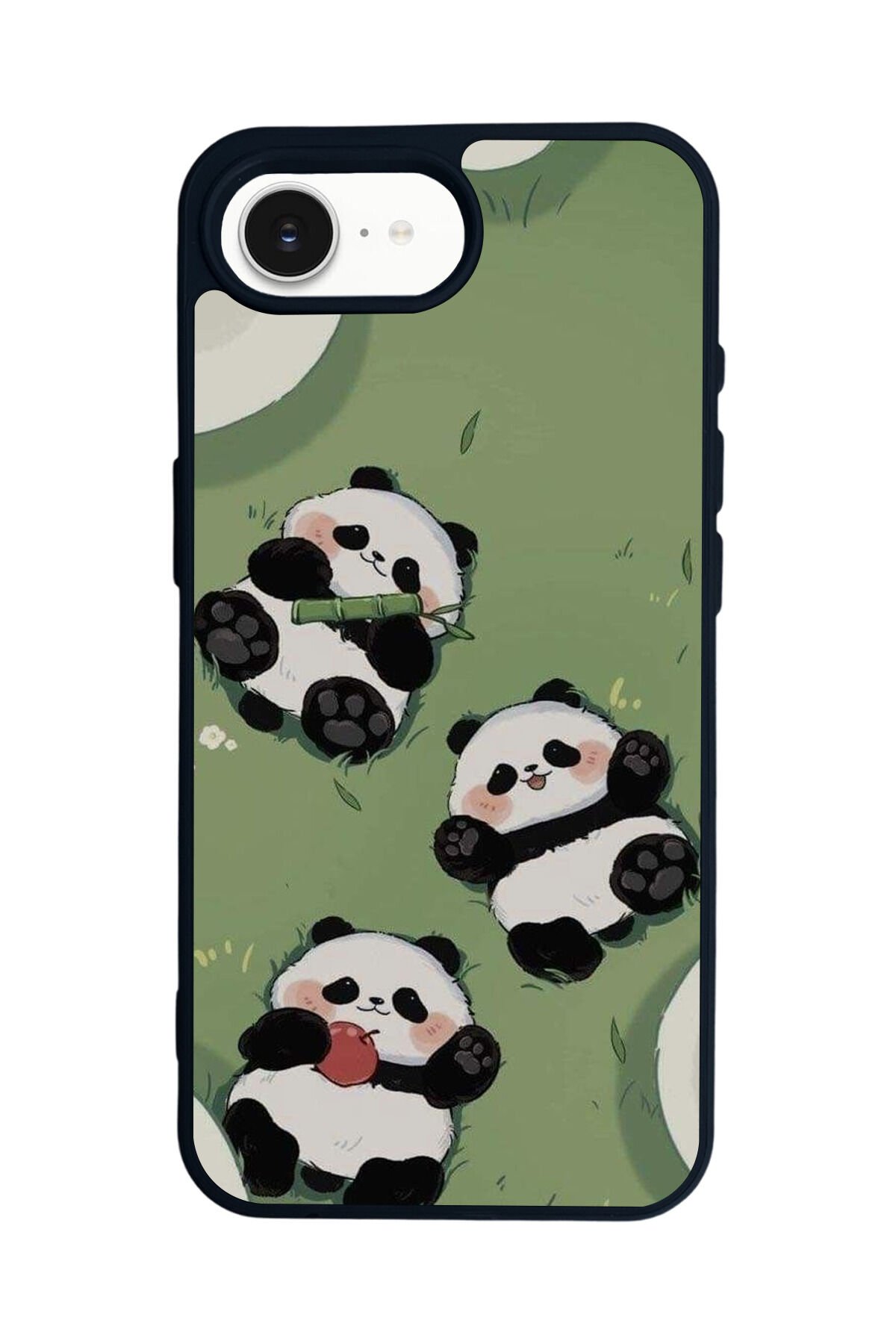 iPhone 16E Uyumlu Panda Tasarımlı Glossy Premium Kılıf