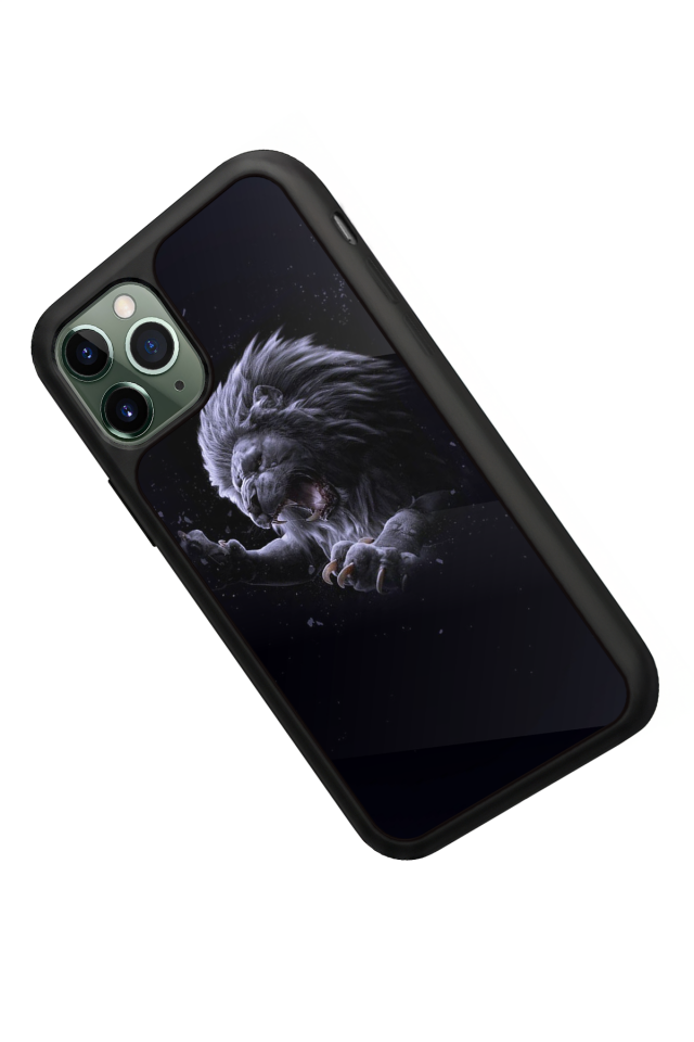 iPhone 11 Pro Max Uyumlu Aslan Tasarımlı Glossy Premium Kılıf