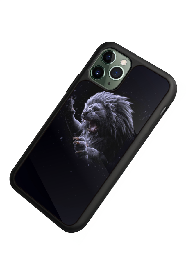 iPhone 11 Pro Max Uyumlu Aslan Tasarımlı Glossy Premium Kılıf