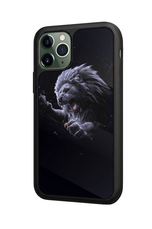 iPhone 11 Pro Max Uyumlu Aslan Tasarımlı Glossy Premium Kılıf