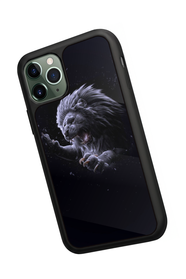 iPhone 11 Pro Max Uyumlu Aslan Tasarımlı Glossy Premium Kılıf
