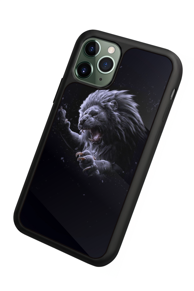 iPhone 11 Pro Max Uyumlu Aslan Tasarımlı Glossy Premium Kılıf