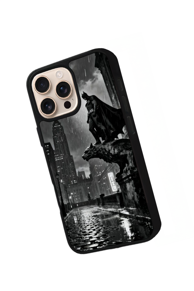 iPhone 16 Pro Uyumlu Batman Tasarımlı Glossy Premium Kılıf
