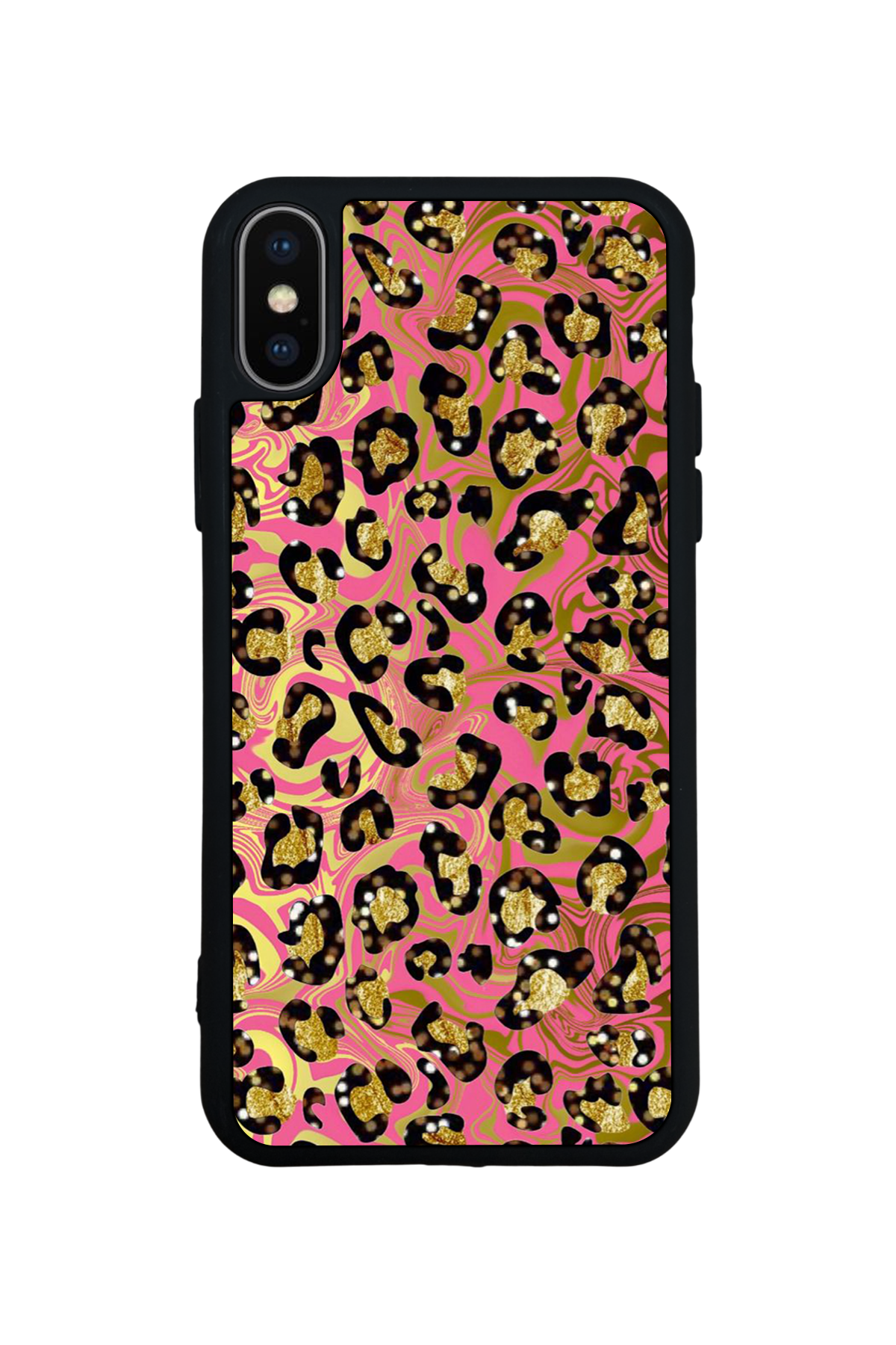 iPhone X/ XS Uyumlu Hologram Leopar Tasarımlı Glossy Premium Kılıf