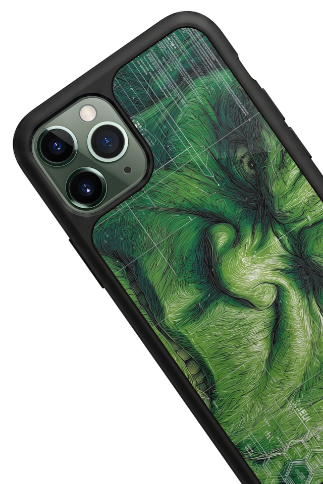 iPhone 11 Pro Max Uyumlu Hulk Tasarımlı Glossy Premium Kılıf