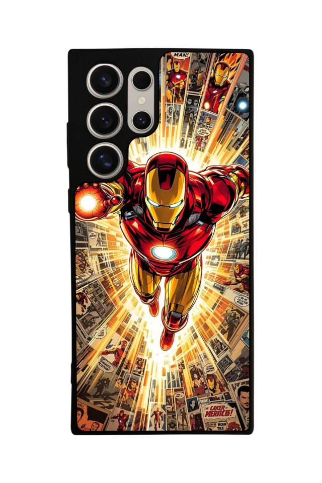 Samsung Galaxy S23 Ultra Uyumlu Iron Man ( Demir Adam ) Tasarımlı Glossy Premium Kılıf