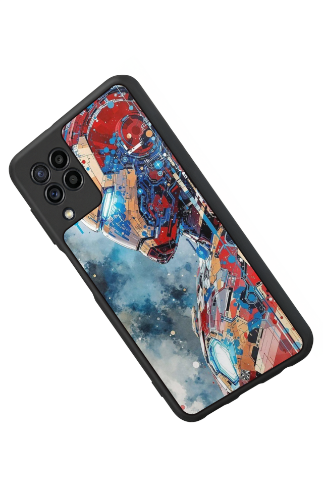 Samsung Galaxy M22 Uyumlu Iron Man ( Demir Adam ) Tasarımlı Glossy Premium Kılıf