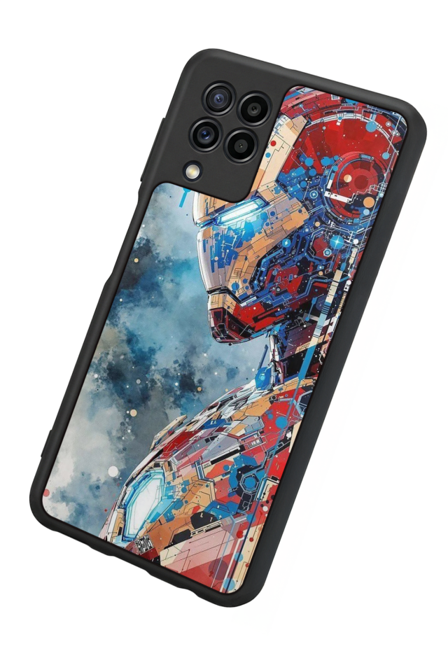 Samsung Galaxy M22 Uyumlu Iron Man ( Demir Adam ) Tasarımlı Glossy Premium Kılıf