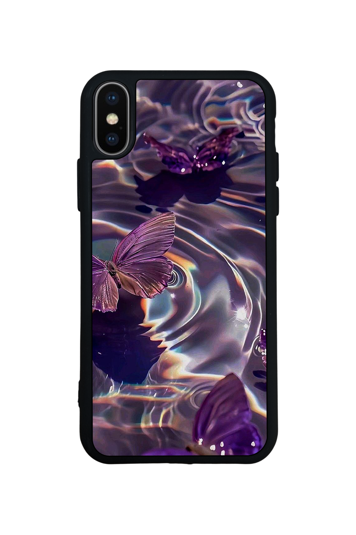 iPhone XS Max Uyumlu Kelebek Tasarımlı Glossy Premium Kılıf