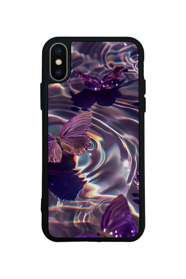 iPhone XS Max Uyumlu Kelebek Tasarımlı Glossy Premium Kılıf