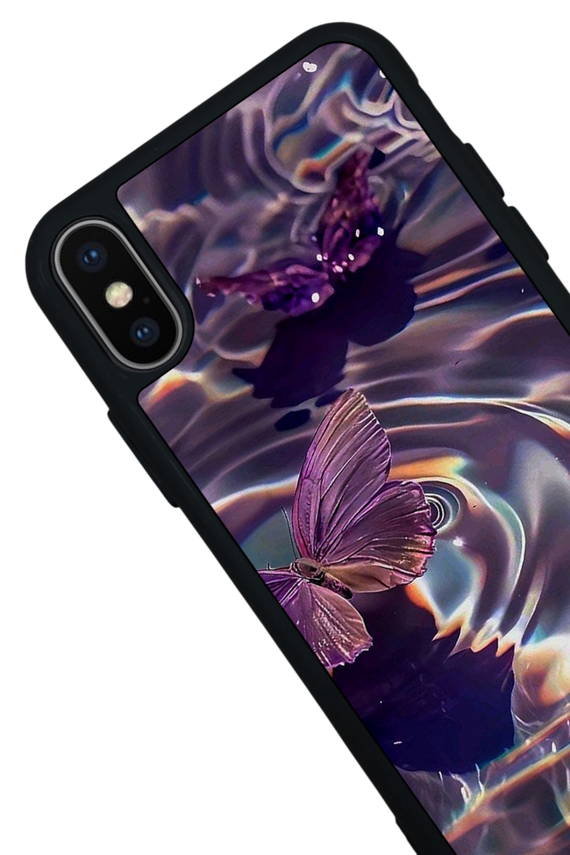 iPhone XS Max Uyumlu Kelebek Tasarımlı Glossy Premium Kılıf