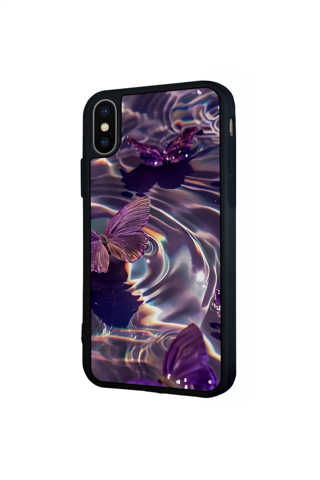 iPhone XS Max Uyumlu Kelebek Tasarımlı Glossy Premium Kılıf