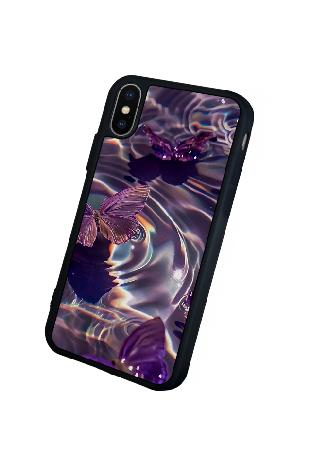 iPhone XS Max Uyumlu Kelebek Tasarımlı Glossy Premium Kılıf