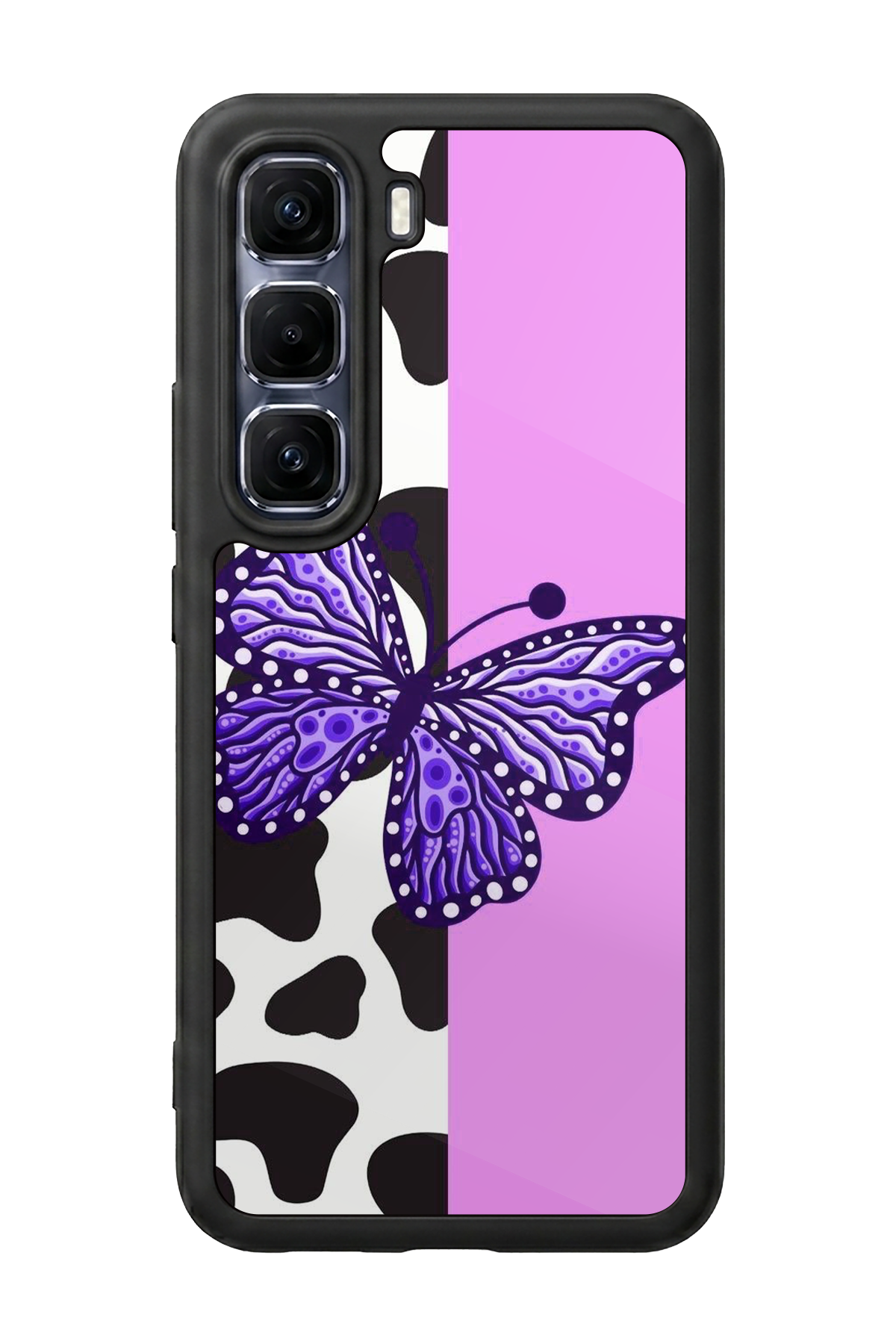 Infinix Hot 60 Pro Plus Uyumlu Kelebek Tasarımlı Glossy Premium Kılıf