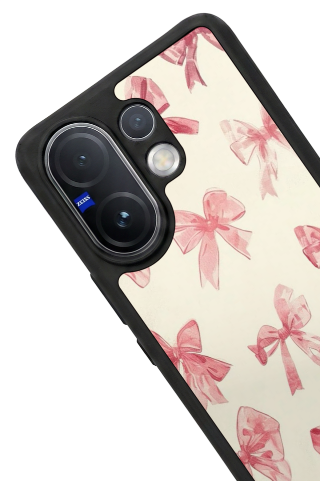 Vivo V60 Uyumlu Kurdele Tasarımlı Glossy Premium Kılıf