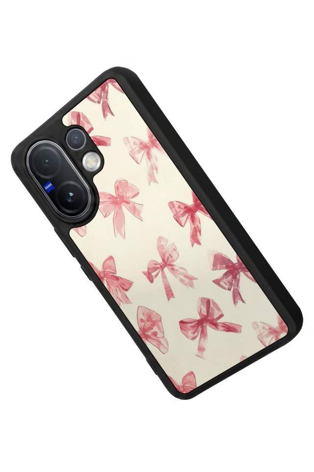 Vivo V60 Uyumlu Kurdele Tasarımlı Glossy Premium Kılıf